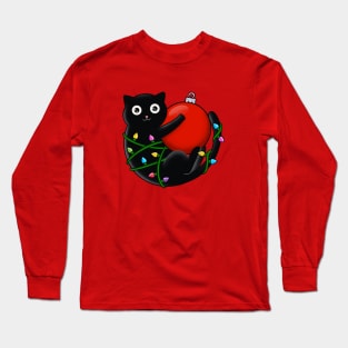 Cat and Christmas Long Sleeve T-Shirt